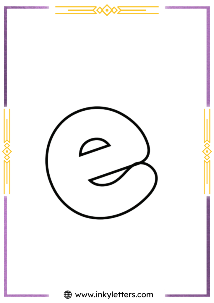 Porky's font lowercase Bubble Letter e