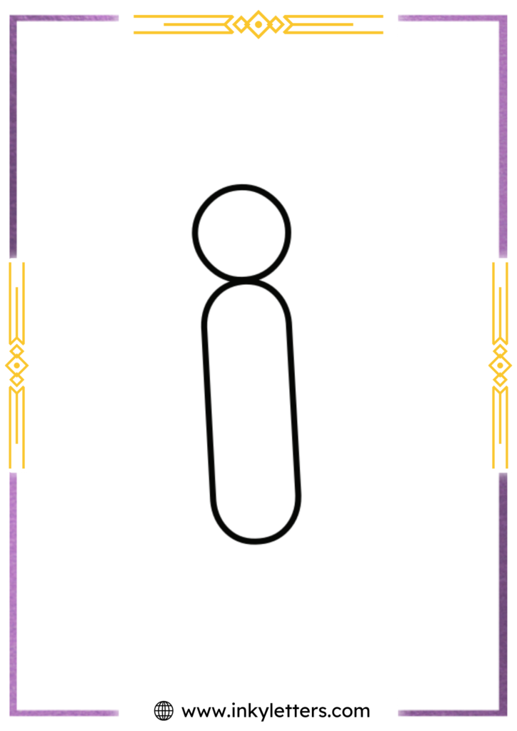 Porky's font lowercase Bubble Letter i