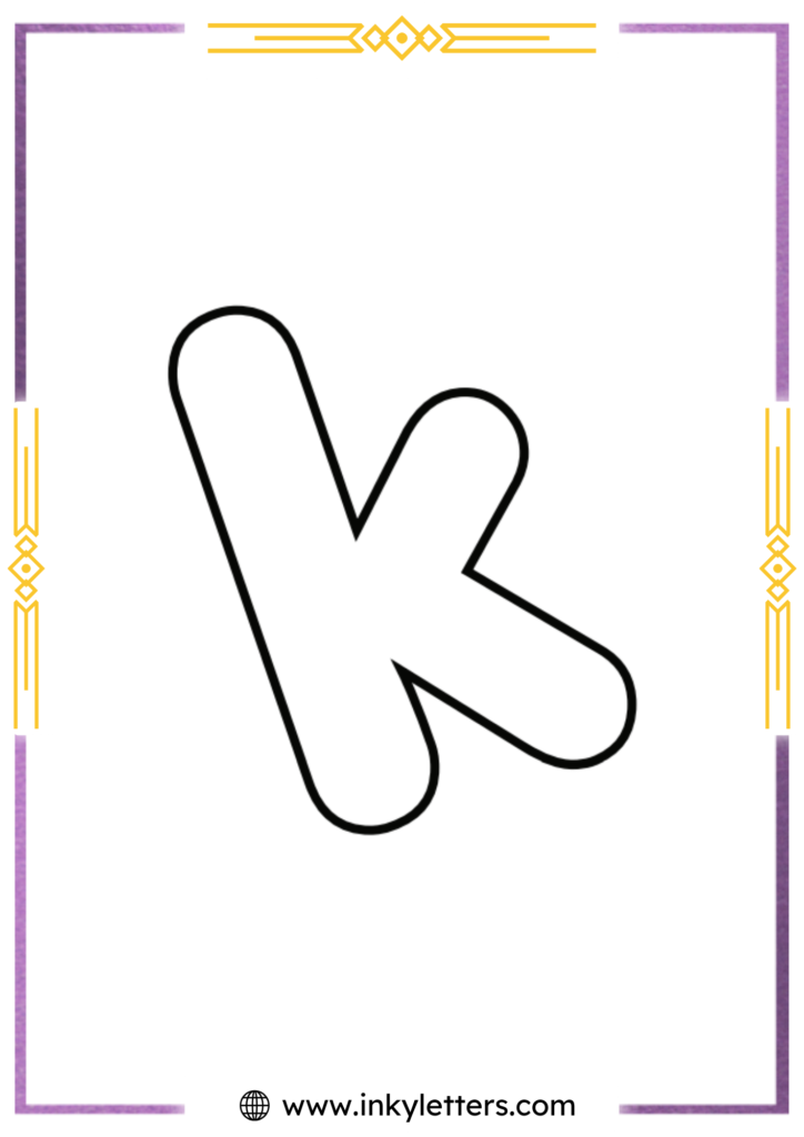 Porky's font lowercase Bubble Letter k