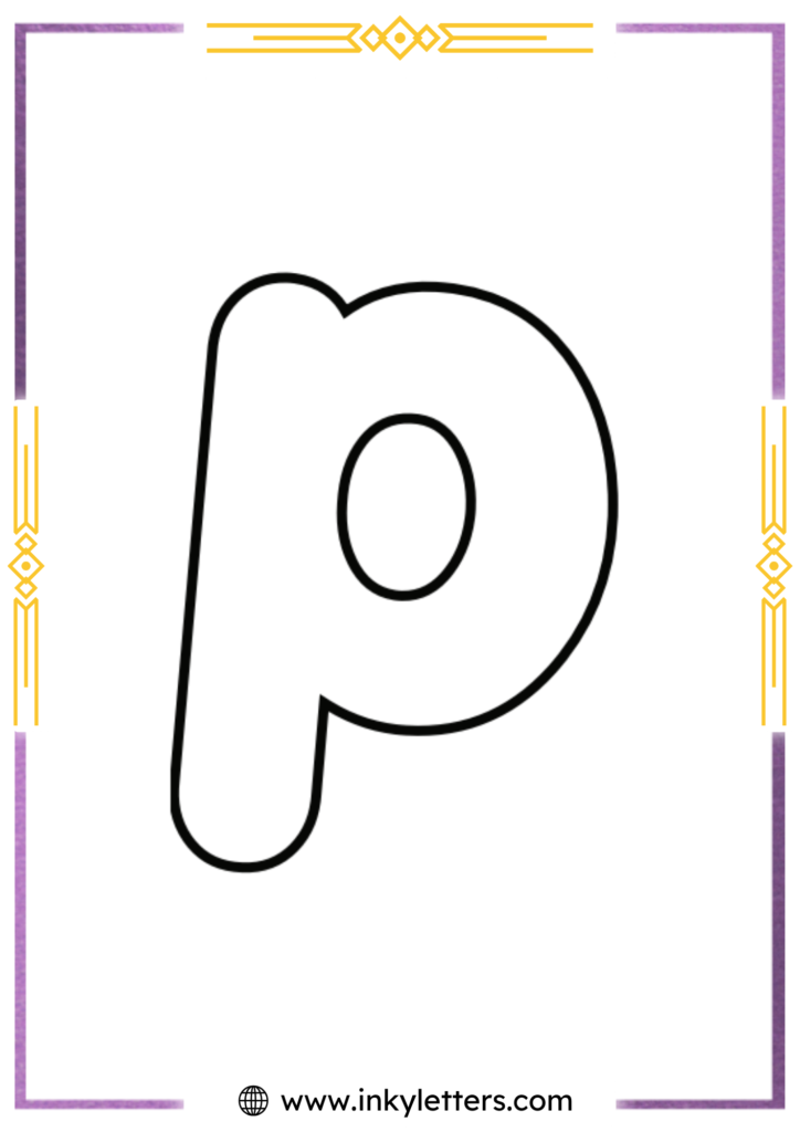 Porky's font lowercase Bubble Letter p