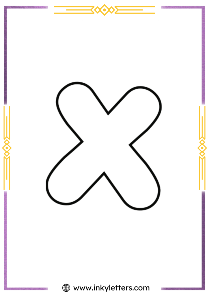 Porky's font lowercase Bubble Letter x