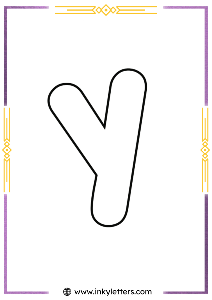 Porky's font lowercase Bubble Letter y