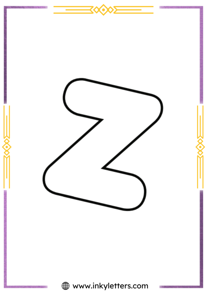 Porky's font lowercase Bubble Letter z