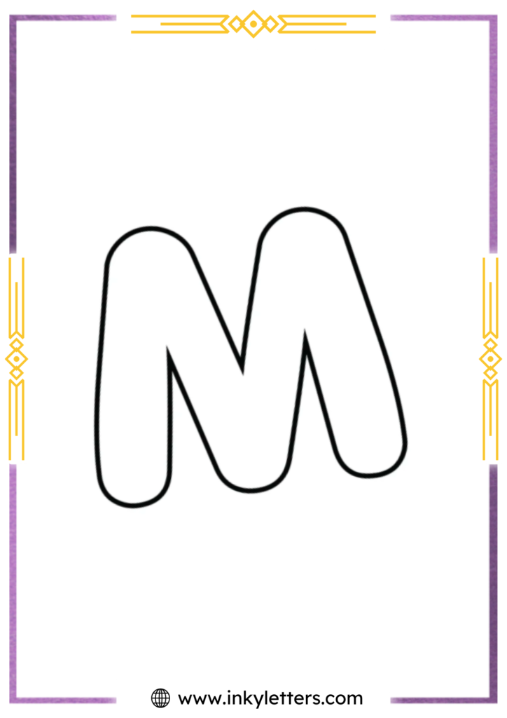 Porky's font uppercase Bubble Letter m