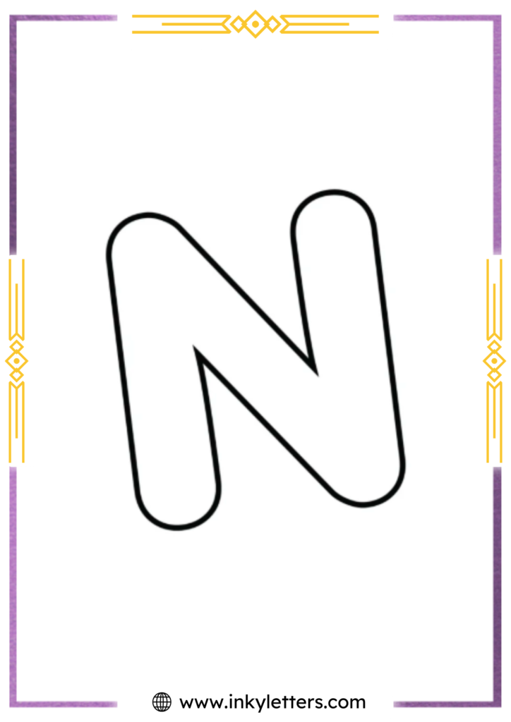 Porky's font uppercase Bubble Letter n