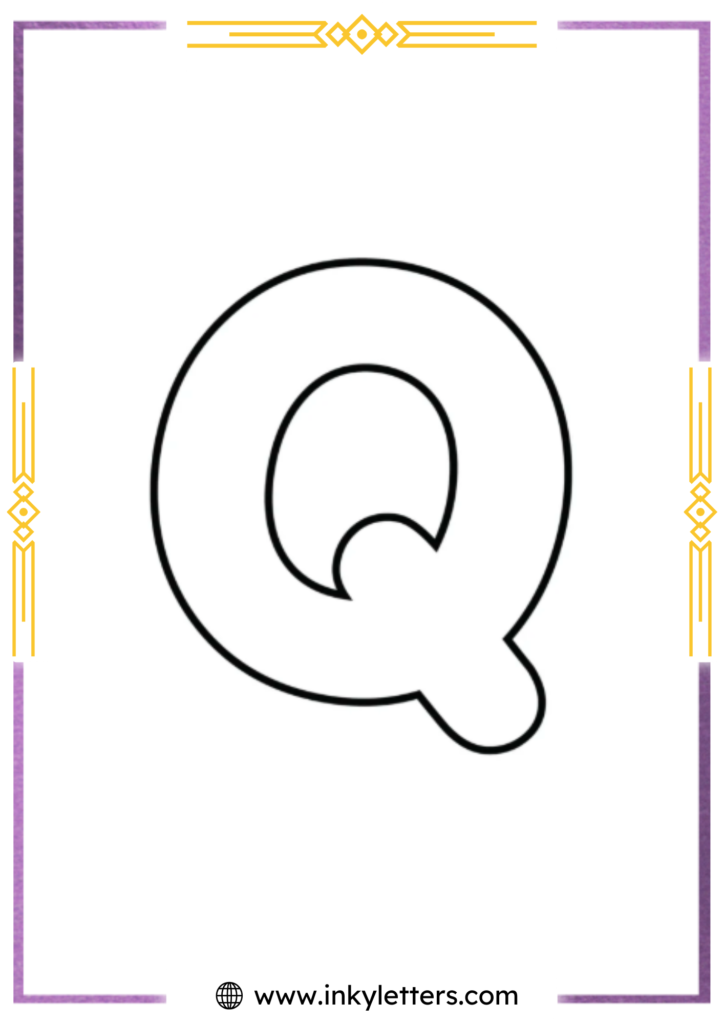 Porky's font uppercase Bubble Letter q