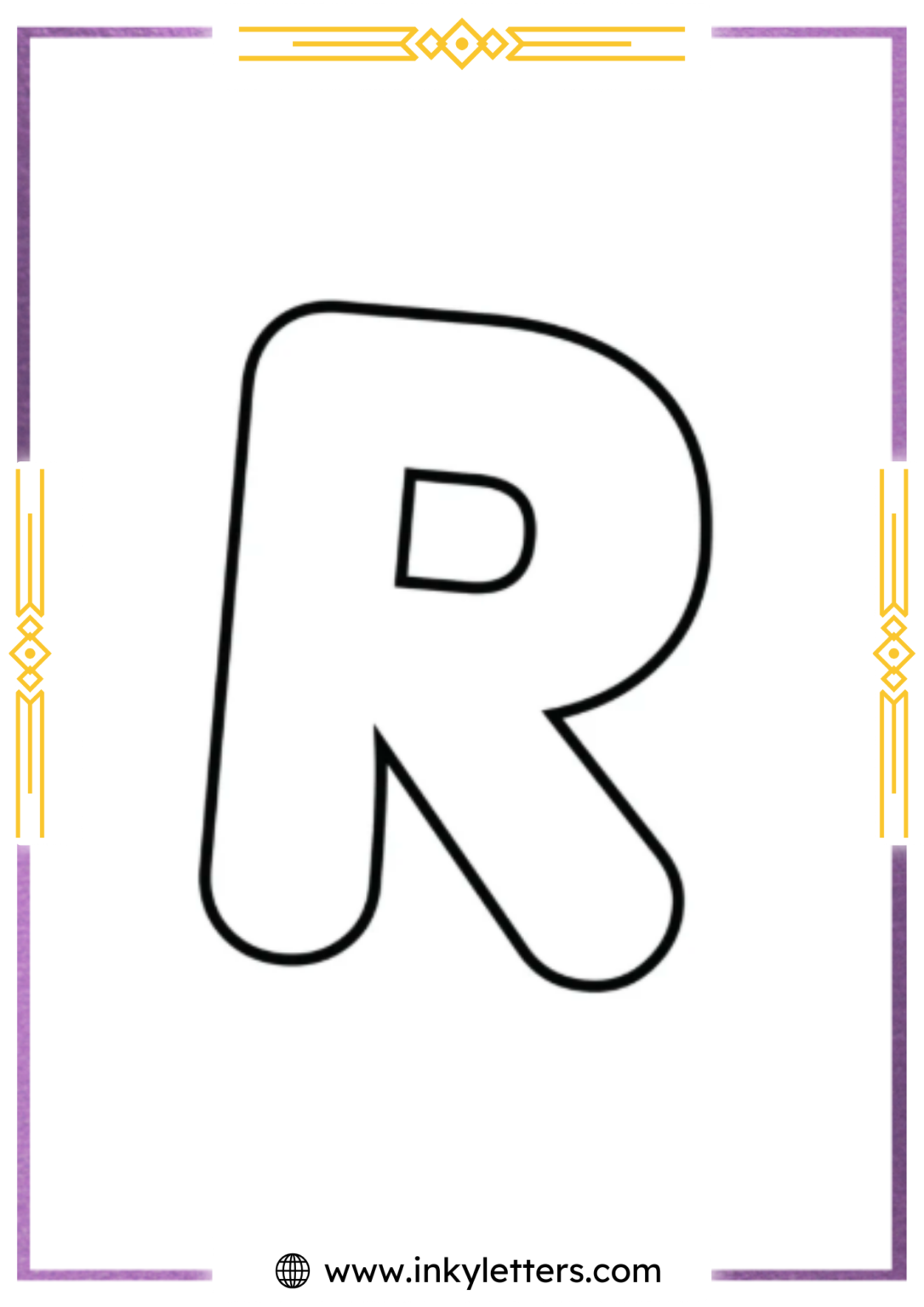 Free Printable Bubble Letter R - Inky Letters