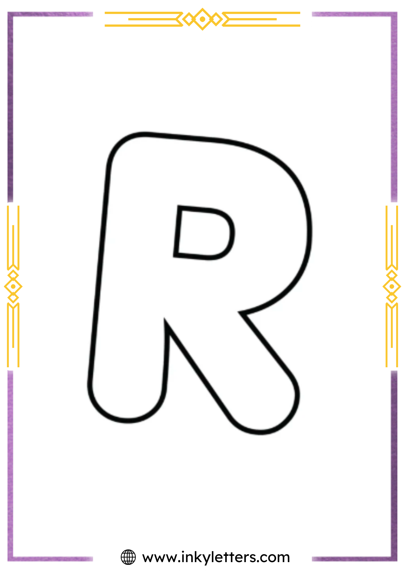 Free Printable Bubble Letter R - Inky Letters