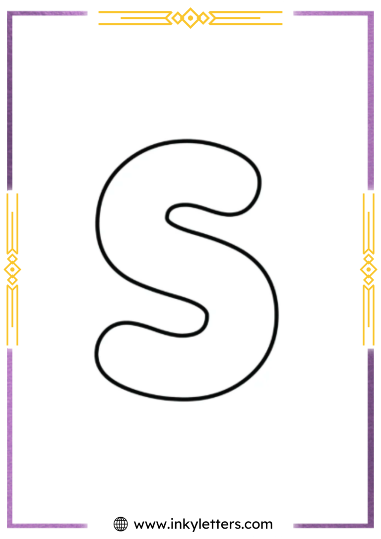 Free Printable Bubble Letter S - Inky Letters