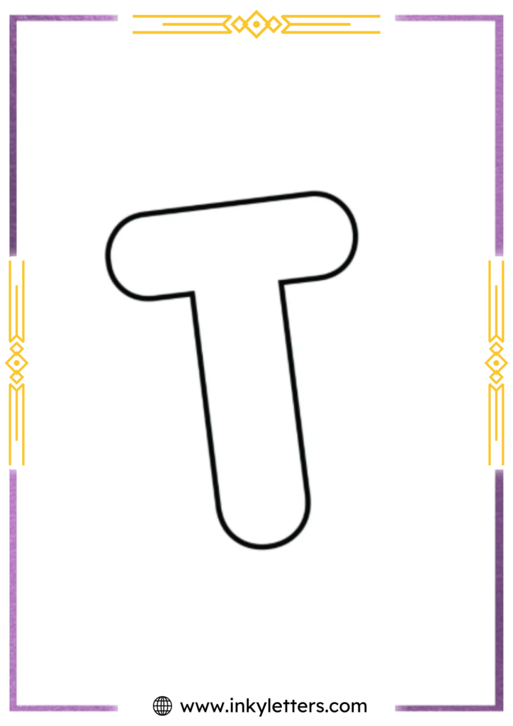 Porky's font uppercase Bubble Letter t