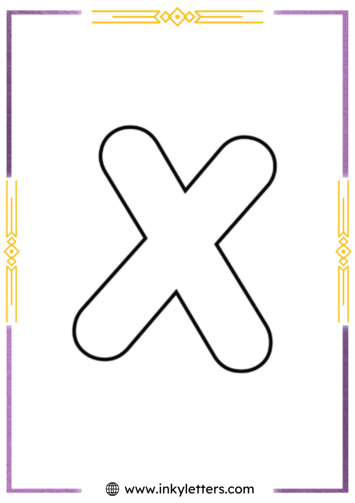 Porky's font uppercase Bubble Letter x